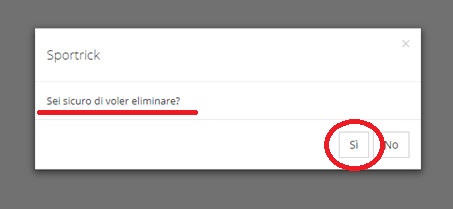 conferma cancellazione