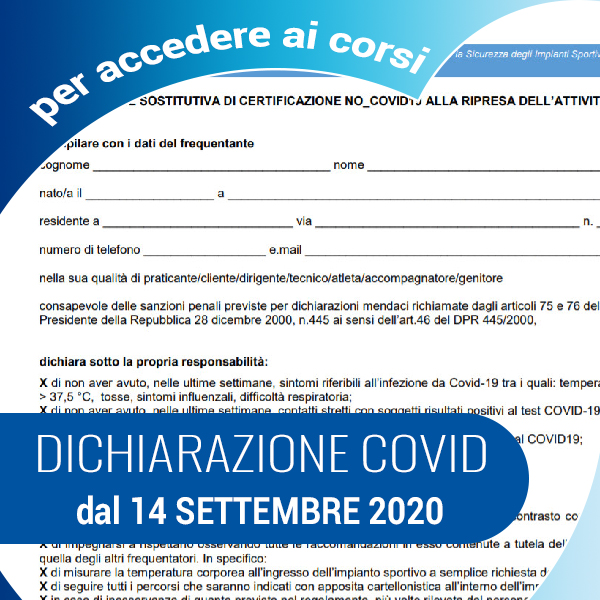dichiarazione covid obbligatoria dichiarazione covid obbligatoria