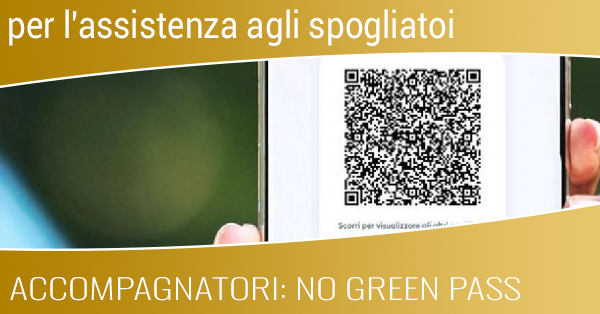 accompagnatori minori e persone disabili no green pass